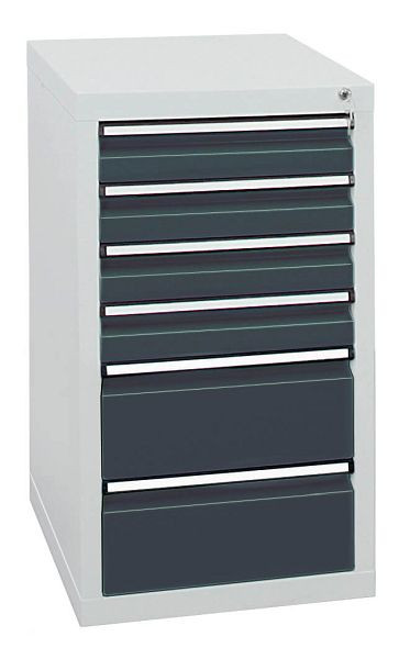 stumpf ladekast serie STS 410, RAL 7035/7016, 6 laden (4x100, 2x200 mm), 7101571