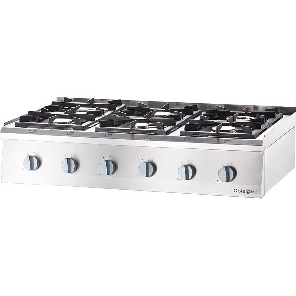 Stalgast gaskookplaat als tafelmodel, Serie 700 ND - G20, 6 branders (3,5 + 2x5 + 2x7 + 9), SL33620TE