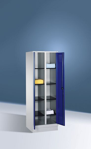 C+P washok Evolo, H1800xB610xD500mm, kleur: lichtgrijs / gentiaanblauw, 48022-20B S10025