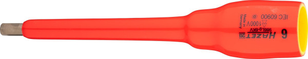 Hazet schroevendraaierdop, dubbel geïsoleerd, hol vierkant 12,5 mm (1/2 inch), binnenzeskant profiel, 6 mm, 986LG-6KV