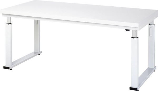 RAU werkbank serie adlatus 600 (elektrisch in hoogte verstelbaar), werkblad met hardlaminaat bekleding, 2000x740-1140x900 mm, 08-WB-200-090-H