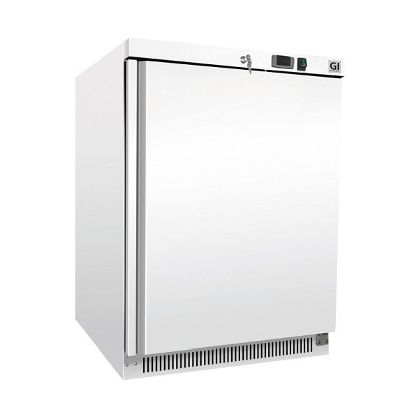 Gastro-Inox koelkast van wit staal 200 liter, statisch gekoeld, netto inhoud 140 liter, 201.108