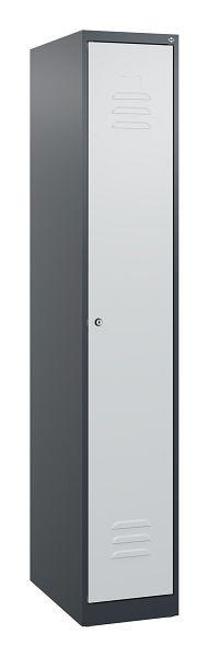 C+P luierkluis Classic PLUS met middenwand, 1700x300x500mm, 7016/7035, cilinderslot, 0800007-10F S10024