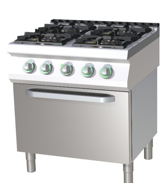 RM Thermik Series 700, gasfornuis met elektrische oven, 800x730x900 mm, SPT-780/11GE