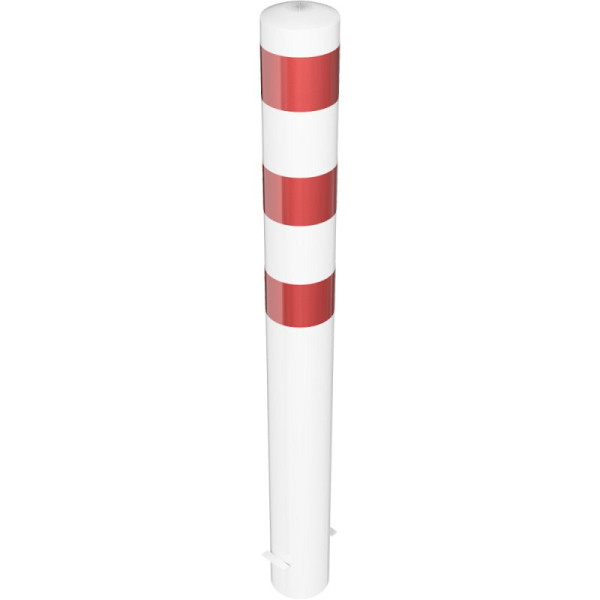 Stein HGS HGS stalen buispaal/stambeveiligingspaal -Bollard-, 1500mm, voor inzetting in beton, geen ogen, met gelaste stalen kap, wanddikte: 3,2 mm, 40151b