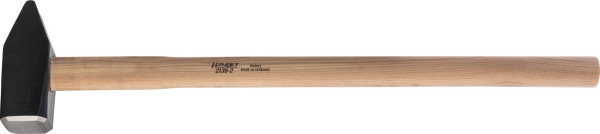 Hazet voorhamer, bijzonder veilig dankzij dubbele wig (1 ringwig + 1 houten wig) hickorysteel DIN 1042, afmetingen/lengte: 800 mm, 2139-2