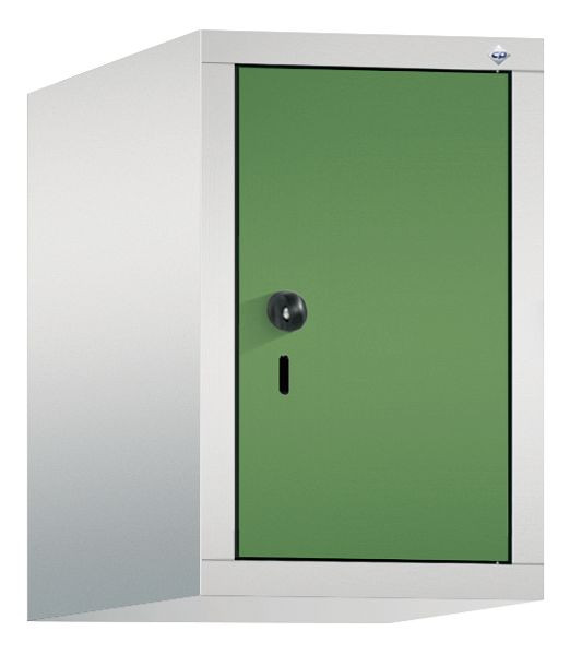 C+P Aufsatz-Garderobenschrank Evolo, 1 Abteil, H500xB320xT500 mm, Lichtgrau/Resedagrün, 48090-10 S10017