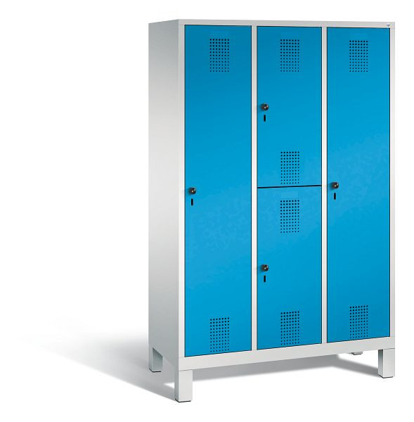 C+P cijferslot Evolo, H1850xB1200xD500mm, kleur: lichtgrijs/lichtblauw, 48610-32 S10031