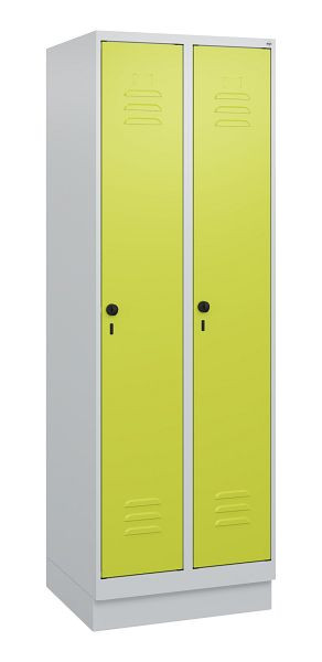 C+P Umkleidespind Classic PLUS, Sockel, 2 Abteile, 1800x600x500mm, 7035/0024, Drehriegel, 0800207-20 S10010