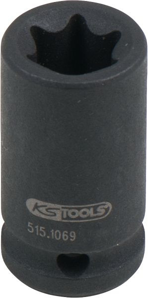 KS Tools 1/4" Torx E-stopcontact, kort, E10, 515.1069