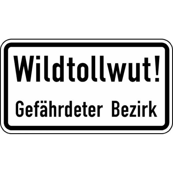Stein HGS HGS wilde hondsdolheid! Bedreigd district nr. 2532, 412x750 mm /RA2/platte vorm 3 mm, 2532-323