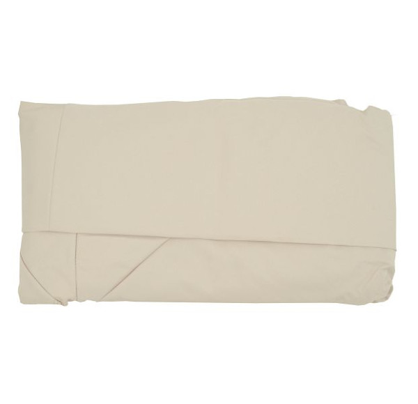 Mendler parasolhoes HWC-A96, 8 ronde stutten Ø4m 220g/m² polyester, vervangende hoes bijv. voor vrijdragende parasol HWC-A96, crème-beige, 81692