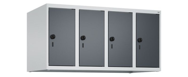 C+P kastopzet Classic PLUS, bovenkast, 7035/7016, veiligheidsdraaisluiting, 500x1000x500mm, 4 vakken, 080090-49 S10008