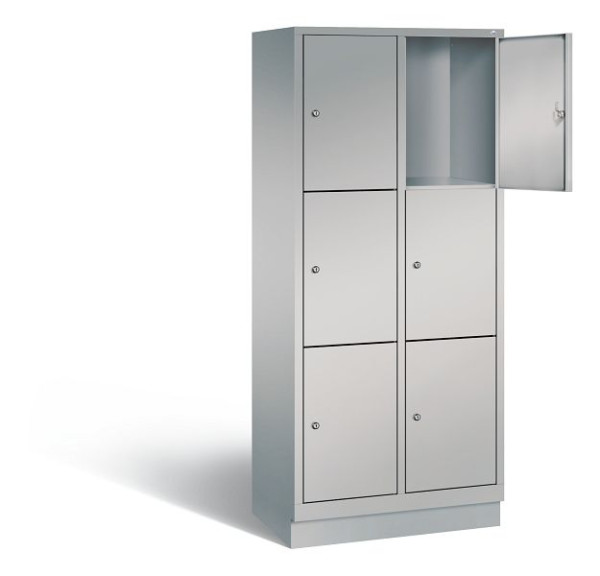 C+P lockerkast Evolo, H1800xW810xD500mm, kleur: wit aluminium, 48020-223 S10193