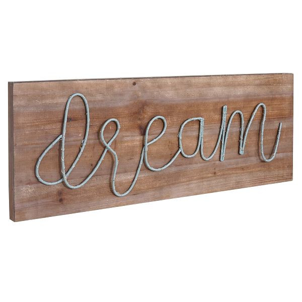 Mendler LED houten bord, verlichte foto muurschildering, landhuis, 28x72x3cm, droom, 57584