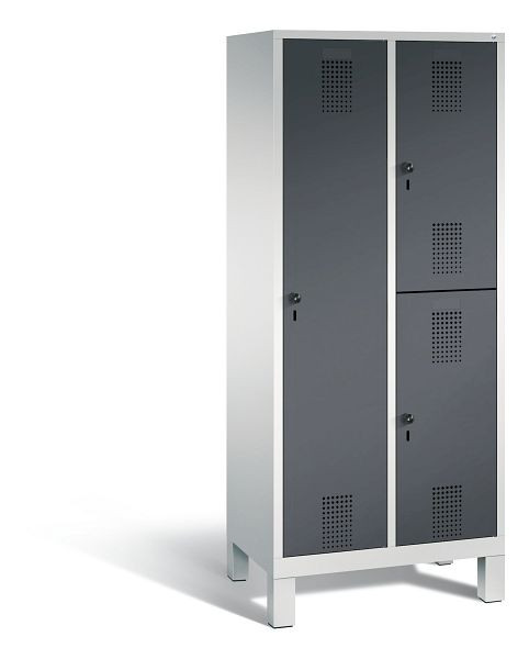 C+P cijferslot Evolo, H1850xW810xD500mm, kleur: lichtgrijs / zwartgrijs, 48610-22 S10028