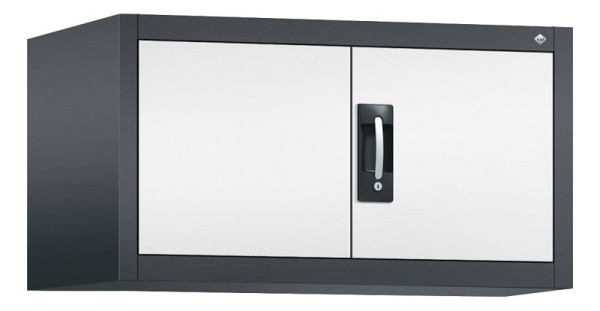 C+P bovenkast Acurado, H500xB930xD600mm, kleur: zwartgrijs / verkeerswit, verzonken handgreep, 9294-000 S10016