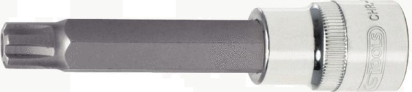 KS Tools 1/2" CHROMEplus bitdop RIBE met vlakgat, lang, M5, 918.1780