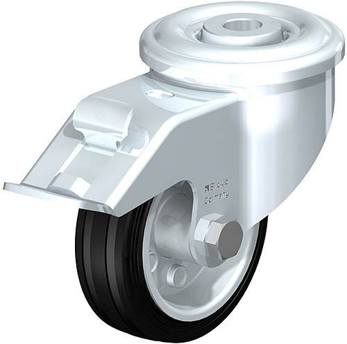 Bedrunka + Hirth zwenkwiel met rem Ø 80 mm, verrijdbare ladekasten T500, 04ST500LF80