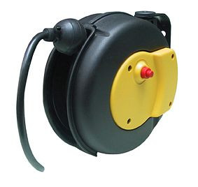 Ebinger kabelhaspel MINI ELEKTRIK, kunststof behuizing slagvast, UV-bestendig 8m kabel H05VV-F 2x1mm² beschermingsklasse IP 42, 2.20.00.002