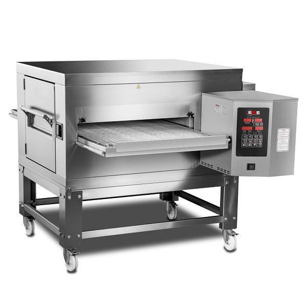GMG continuoven met kettingband, bandbreedte 810mm, digitale weergave voor doorvoersnelheid & temperatuur, elektrische aansluiting, COE - 81100