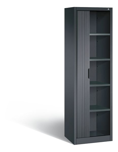 C+P rolluikkast Omnispace, H1980xB600xD420mm, kleur: zwart-grijs, verzonken greep, 5 OH, 3200-00R S10037