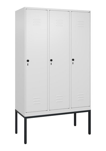 C+P luierkluis Classic PLUS met middenwand, frame, 3 vakken, 2120x1200x500mm, 9016/9016, veiligheidsdraaigrendel, 0800307-32F S10014
