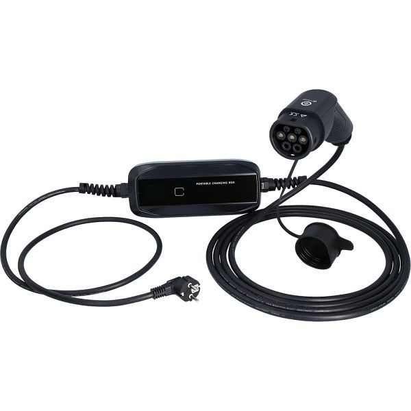 KS Tools Mobiel laadstation, Schuko / Type 2, LCD, 3,7 kw, 230 v, 10/16 a, 5 meter, 117.7610
