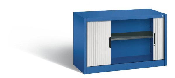 C+P rolluikkast Omnispace, H720xB1200xD420mm, kleur: gentiaanblauw/lichtgrijs, inbouwgreep, 1 FH, 3253-00 S10138