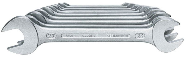 GEDORE dubbele steeksleutelset, 10-delig, SW 6-27, 6077540