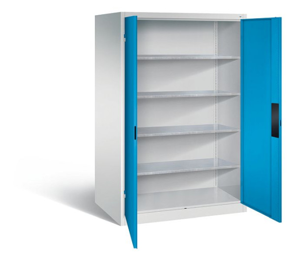 C+P gereedschapskast Acurado, H1950xB1200xD800mm, kleur: lichtgrijs/lichtblauw, verzonken handgreep, 8934-052 S10106