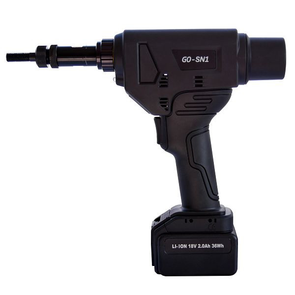 GOEBEL accugereedschap GO-SN1 voor het uitzetten van blindklinkmoeren 2xLi-Ion accu 2.0Ah 36Wh, oplader en koffer, 227750010