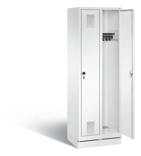 C+P Evolo locker, H1800xB610xD500mm, kleur: verkeerswit, 48020-20 S10865
