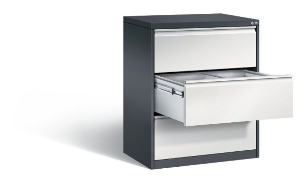 C+P hangarchiefkast Acurado, H1045xB787xD590mm, kleur: zwartgrijs/lichtgrijs, handgreep, 12923-312 S10013