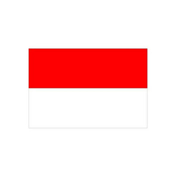 Stone HGS Monaco landvlag, 60 x 90 cm (liggend formaat), met touw en lus, FlagTop 160 g/m², voor vlaggenmasten 6 m, zonder ajourzoom, 27255