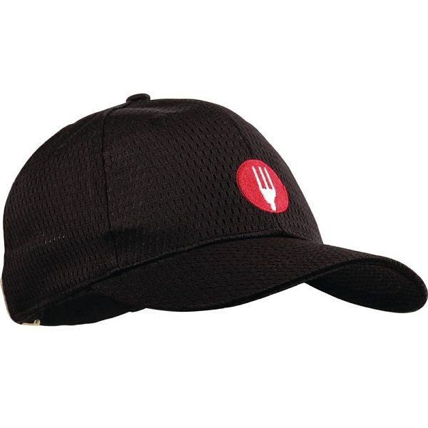 Chef Works Cool Vent baseballcap zwart, A976