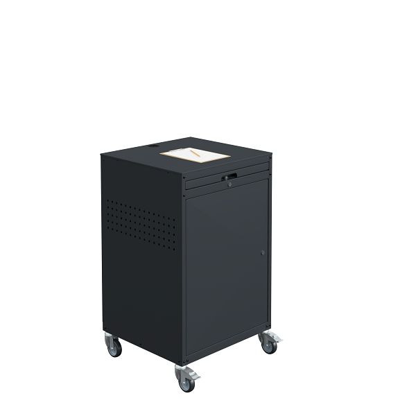 SOFAME computerkast MODULINFO B695 x D 660 x H 1005 op wielen, antracietgrijs RAL 7016, W040010026GAGC