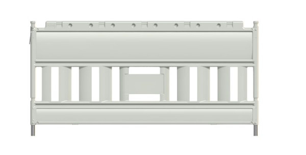Schake Euro2 hekwerk type Nox wit, zonder lampadapter, zonder folie, 33420K-OF