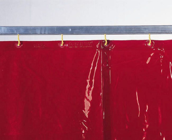 ELMAG lasbeschermingsgordijn rood, breedte: 1300 x hoogte: 3000x0,4 mm conform prEN 1598/1994, 56256