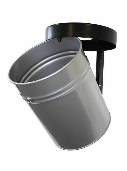 TKG afvalbak FIRE EX wandmontage nieuwzilver, Ø 344 x H 415 mm, 370337