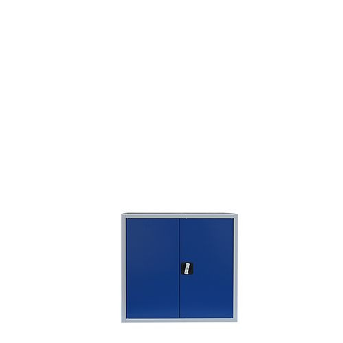 Lüllmann archiefkast/vleugeldeurkast, 750 x 800 x 380 mm, lichtgrijs/gentiaanblauw, 530301