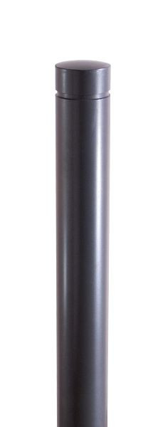 Schake aluminium tuinpaal Ø 100 mm, stationair, voor plaatsing in beton met grondanker, totale lengte ca. 1200 mm, 40101B