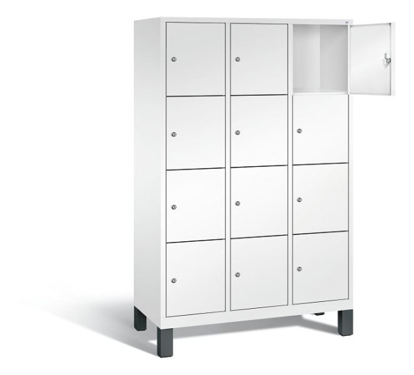 C+P lockerkast Evolo, H1850xB1200xD500mm, kleur: verkeerswit, 48010-324 S10144