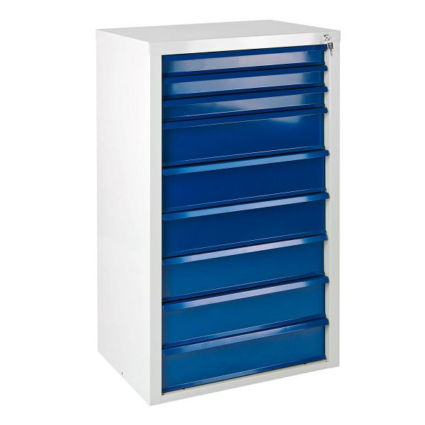 ADB ladekast "MAMMUT" 9 laden / afmetingen: BxDxH = 70cm x 43,5 cm x 120cm, lichtgrijs/lichtblauw, 24772