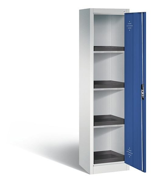 C+P klimaatkast Acurado, H1950xW502xD500mm, kleur: lichtgrijs / gentiaanblauw, verzonken handgreep, 8901-316 S10109