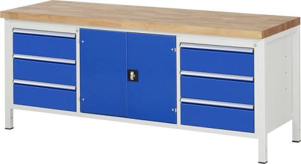 RAU werkbank serie 8000 - model 8907, B2000 x D700 x H840-1040 mm, 13-8907A2-207B4H.11