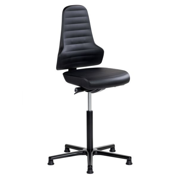 SOFAME werkstoel ERGOLINE met glijders, zithoogte 60-86 cm, aluminium onderstel, W050090002