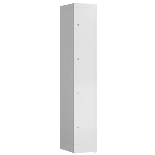 Lüllmann ClassiX lockerkast, 1 compartiment, 4 compartimenten, 1800 x 310 x 500 mm, signaalwit, X-520417
