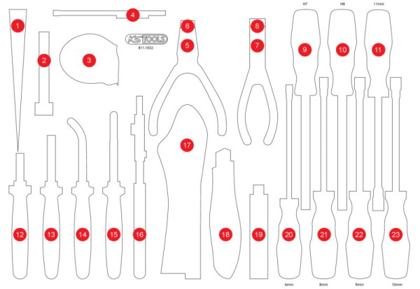 KS Tools Leeg schuiminzetstuk voor 811.1032, 811.1032-97