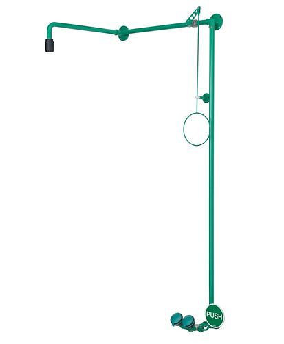B-SAFETY lichaamsdouche met oogdouche, groen, bovendeurmontage, BR 871085, DVGW, 305277